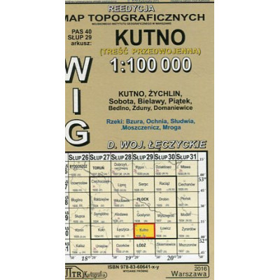 Kutno - mapa WIG skala 1:100 000