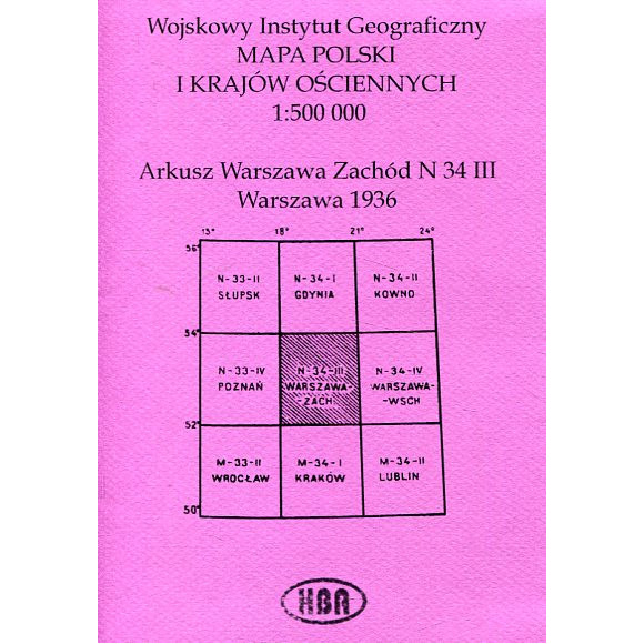 Arkusz Warszawa Zachód N 34 III