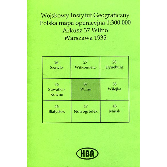 Arkusz 37 Wilno Polska mapa operacyjna 1:300 000