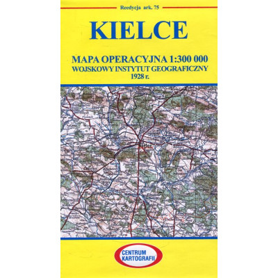 Kielce Reprint arkusza mapy operacyjnej WIG z 1928 r.
