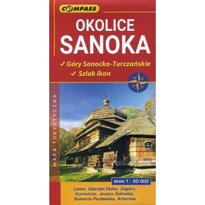 Okolice Sanoka mapa turystyczna