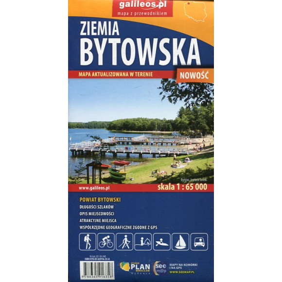 Ziemia Bytowska. Mapa z przewodnikiem