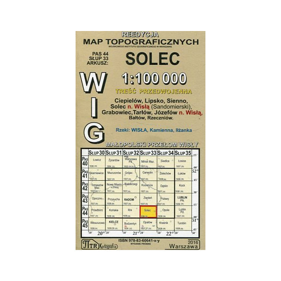 Solec - mapa WIG w skali 1:100 000