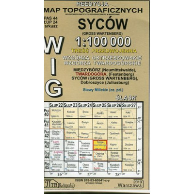 Syców - mapa WIG w skali 1:100 000