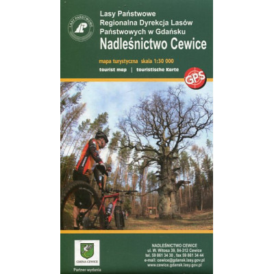 Nadleśnictwo Cewice. Mapa turystyczna laminowana