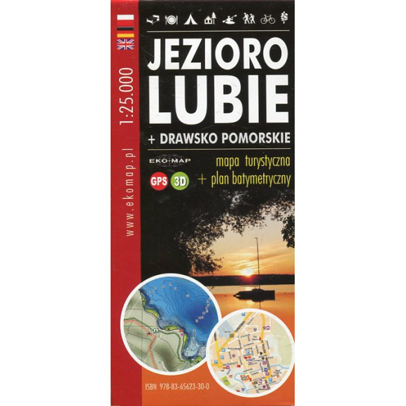 Jezioro Lubie + Drawsko Pomorskie. Mapa turystyczna