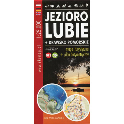 Jezioro Lubie + Drawsko Pomorskie. Mapa turystyczna