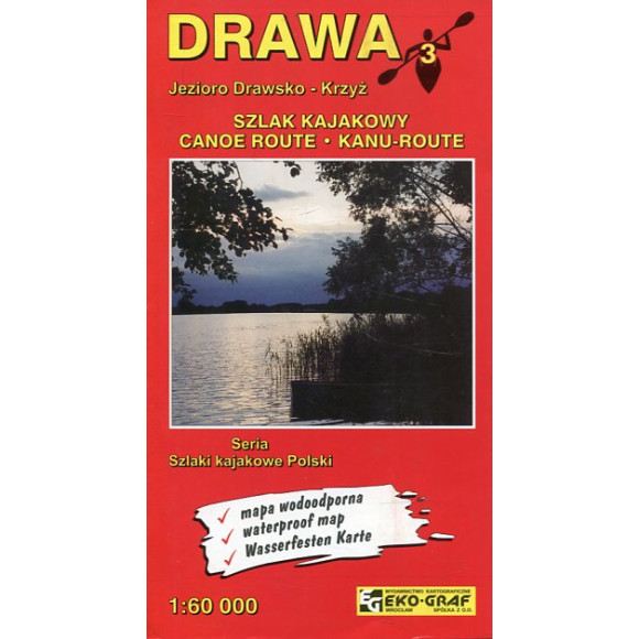 Drawa. Szlak Kajakowy. Mapa