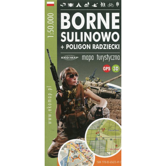 Borne Sulinowo + poligon radziecki. Mapa turystyczna GPS 3D