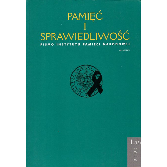 Pamięć i sprawiedliwość, tom 1(15) 2010