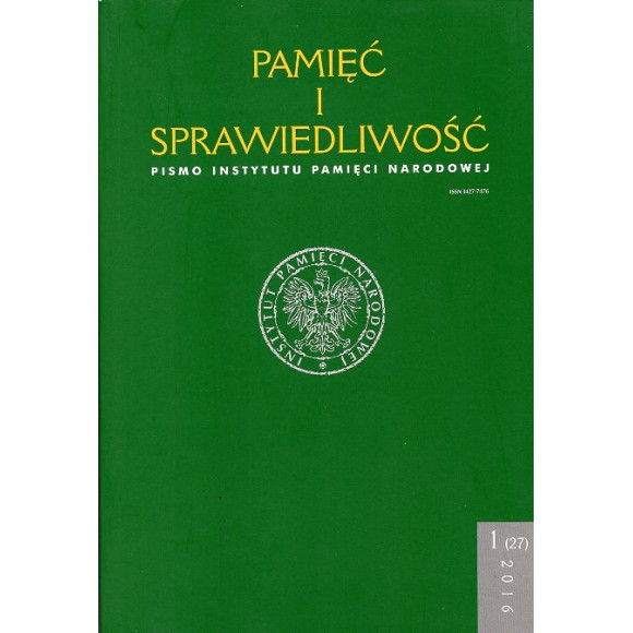 Pamięć i sprawiedliwość, tom 1(27) 2016