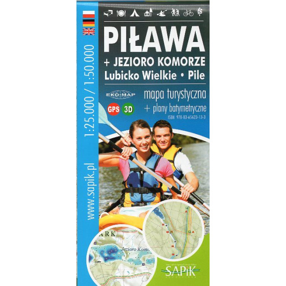 Piława + Jezioro Komorze mapa turystyczna + plany batymetryczne 1:25 000 / 1:50 000