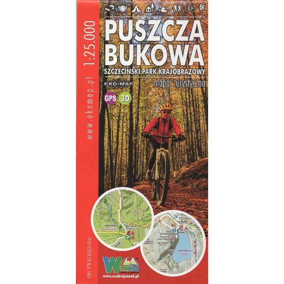 Puszcza Bukowa, Szczeciński Park Narodowy mapa turystyczna 1:25 000