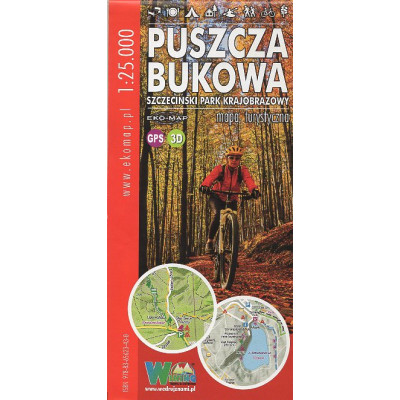 Puszcza Bukowa, Szczeciński Park Narodowy mapa turystyczna 1:25 000