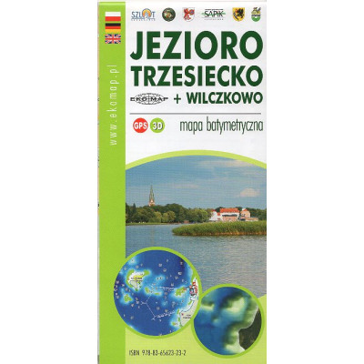 Jezioro Trzesiecko + Wilczkowo mapa batymetryczna