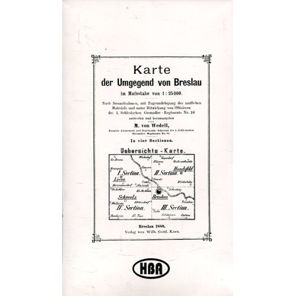 Okolice Wrocławia 1880 Reprint (Karte der Umgegend von Breslau)