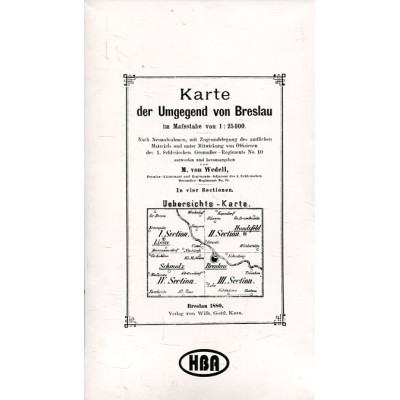 Okolice Wrocławia 1880 Reprint (Karte der Umgegend von Breslau)