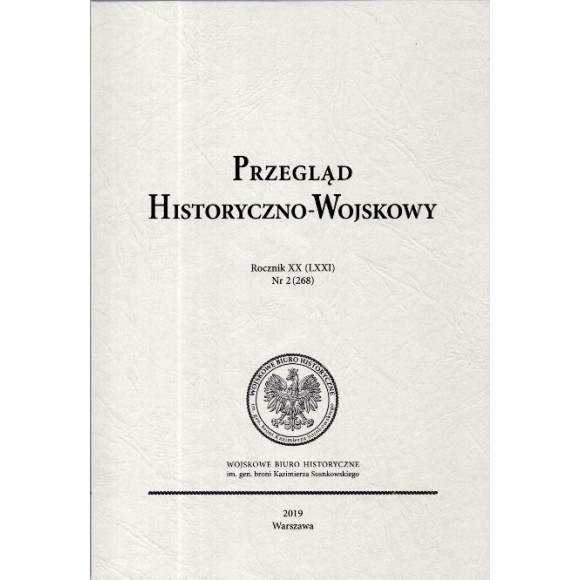 Przegląd historyczno-wojskowy rok XX (LXXI) nr 2 (268)