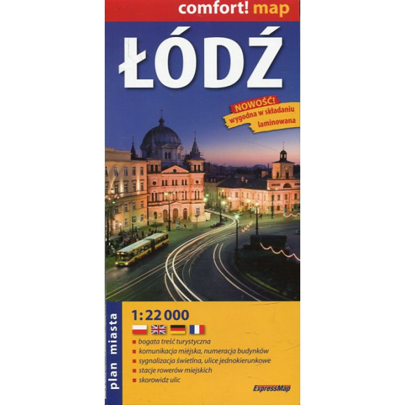 Łódź 1:22 000 plan miasta (laminowany)