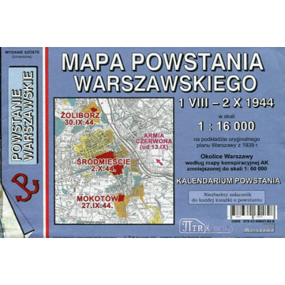 Mapa Powstania Warszawskiego 1 VIII - 2 X 1944