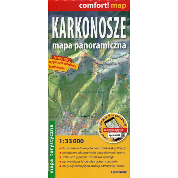 Karkonosze - mapa panoramiczna