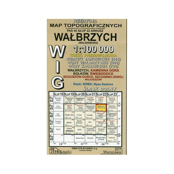 Wałbrzych - mapa WIG w skali 1:100 000
