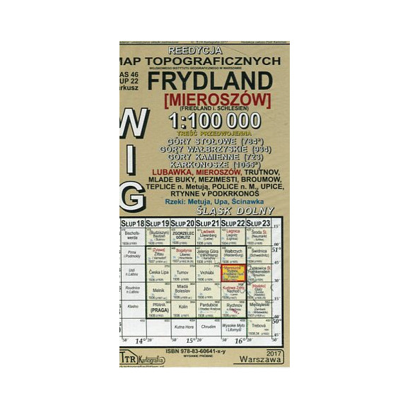 Frydland [Mieroszów] - mapa WIG w skali 1:100 000