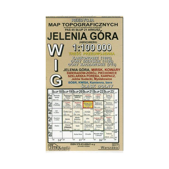 Jelenia Góra - mapa WIG w skali 1:100 000