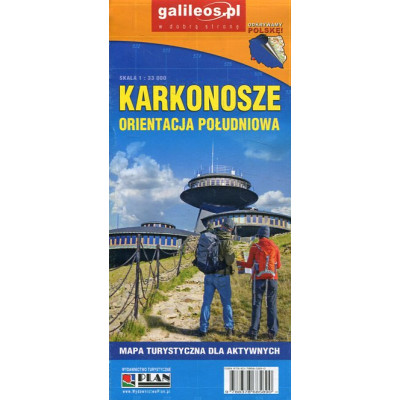 Karkonosze orientacja południowa. Mapa turystyczna w skali 1:33 000