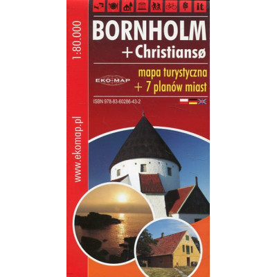 Bornholm + Christiansø | mapa turystyczna + 7 planów miast