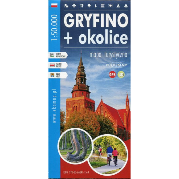 Gryfino + okolice - mapa turystyczna 1:50 000