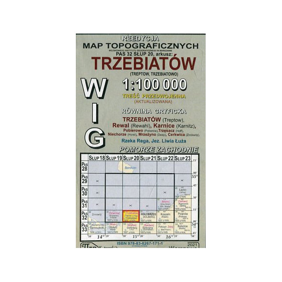 Trzebiatów - mapa WIG w skali 1:100 000