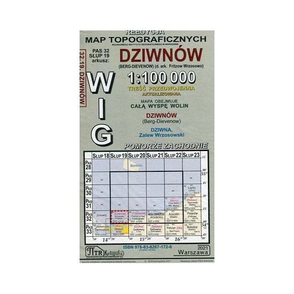 Dziwnów - mapa WIG w skali 1:100 000