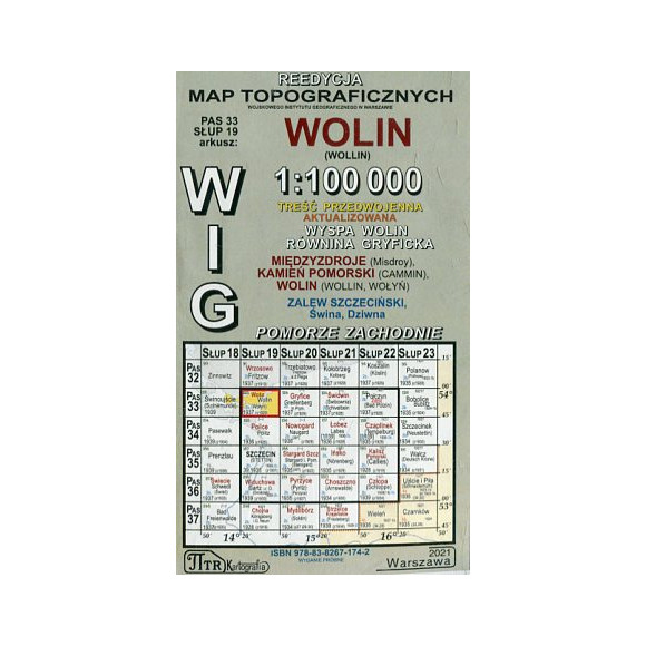 Wolin - mapa WIG w skali 1:100 000