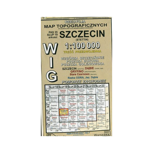 Szczecin - mapa WIG w skali 1:100 000