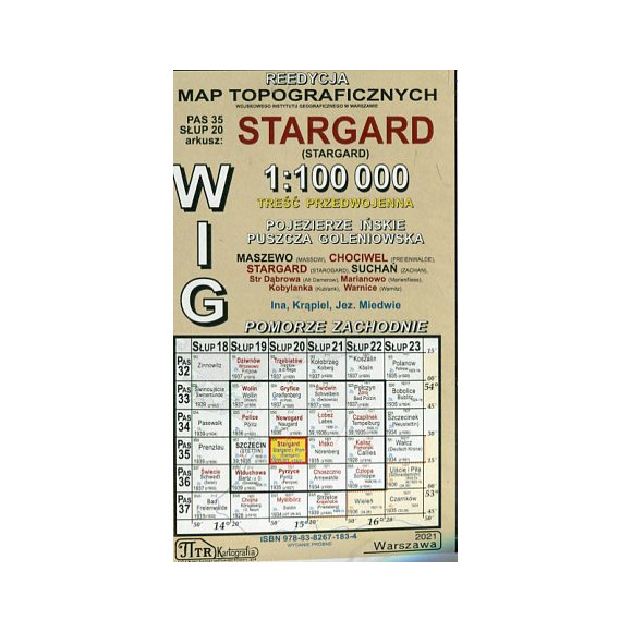 Stargard - mapa WIG w skali 1:100 000