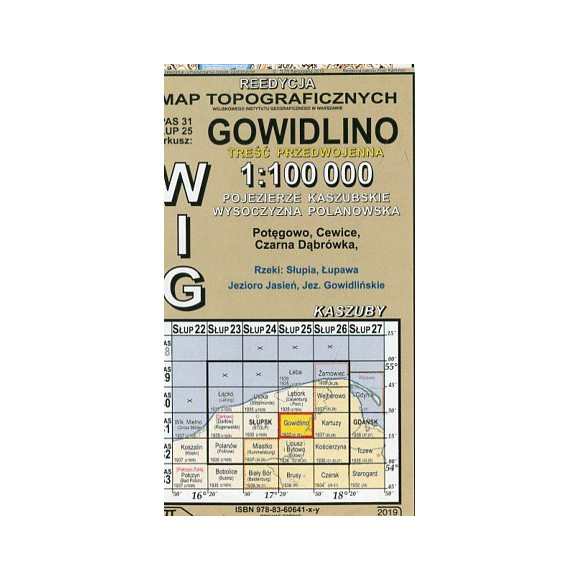 Gowidlino - mapa WIG w skali 1:100 000