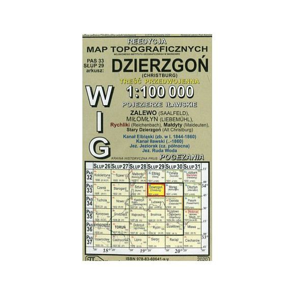 Dzierzgoń - mapa WIG w skali 1:100 000