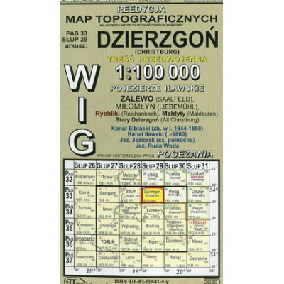 Dzierzgoń - mapa WIG w skali 1:100 000