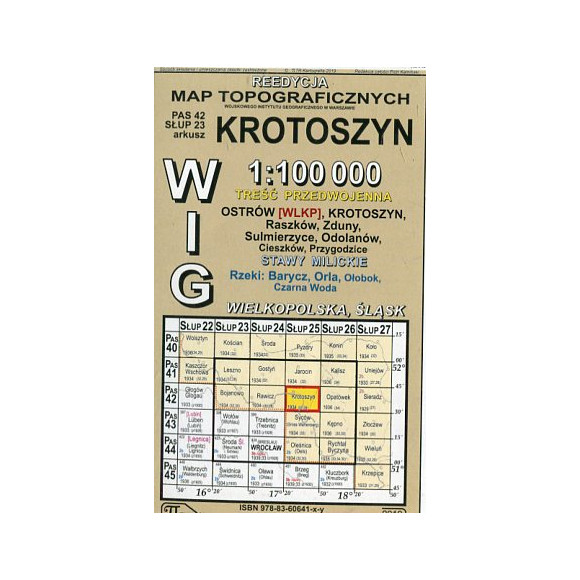 Krotoszyn - mapa WIG w skali 1:100 000