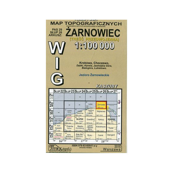 Żarnowiec - mapa WIG w skali 1:100 000