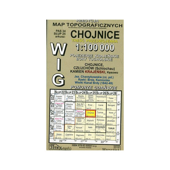 Chojnice - mapa WIG w skali 1:100 000