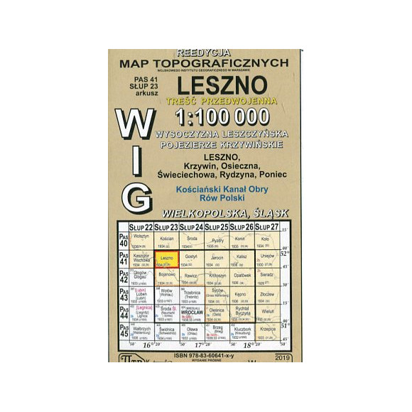 Leszno - mapa WIG w skali 1:100 000