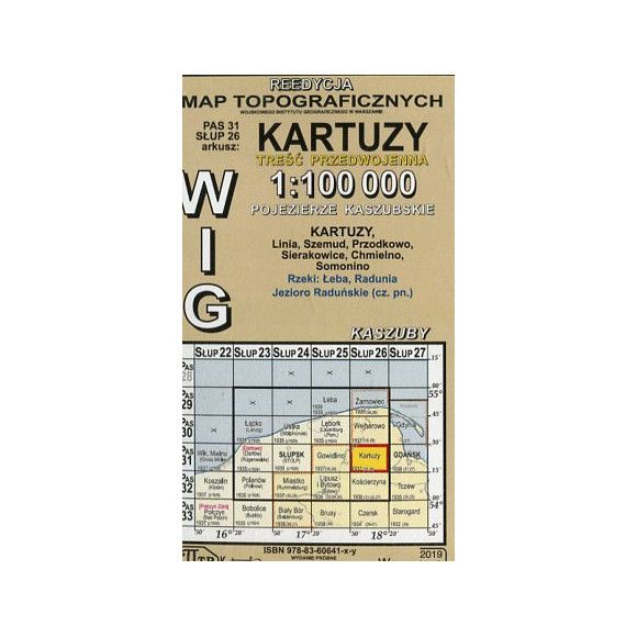 Kartuzy - mapa WIG w skali 1:100 000