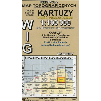 Kartuzy - mapa WIG w skali 1:100 000