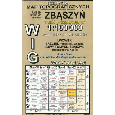 Zbąszyń - mapa WIG w skali 1:100 000