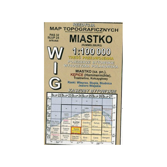 Miastko - mapa WIG w skali 1:100 000