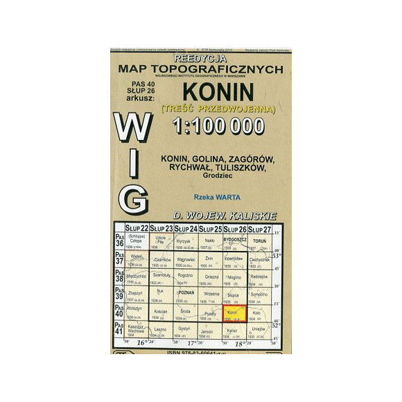 Konin - mapa WIG w skali 1:100 000