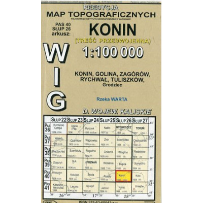 Konin - mapa WIG w skali 1:100 000