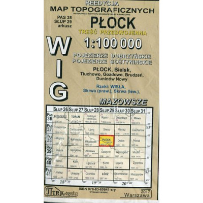Płock - mapa WIG w skali 1:100 000